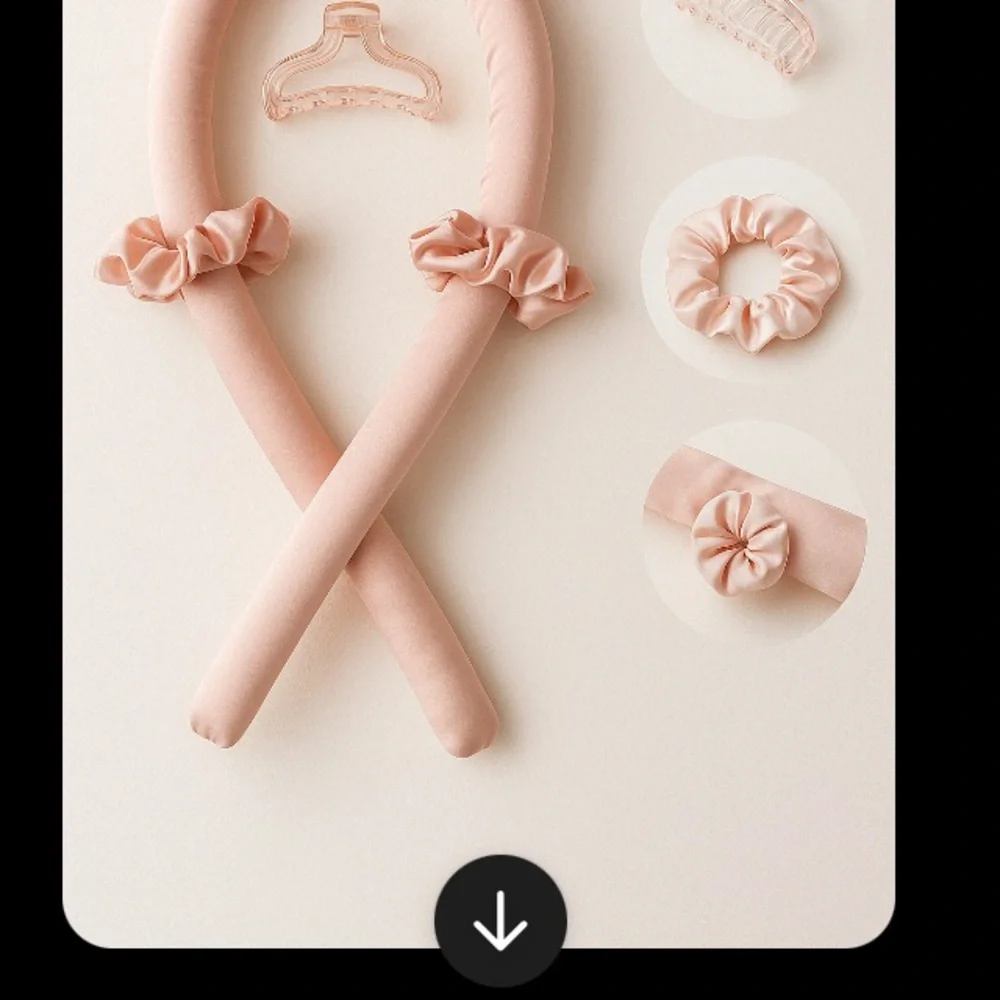 Pink Satin Heatless Curler